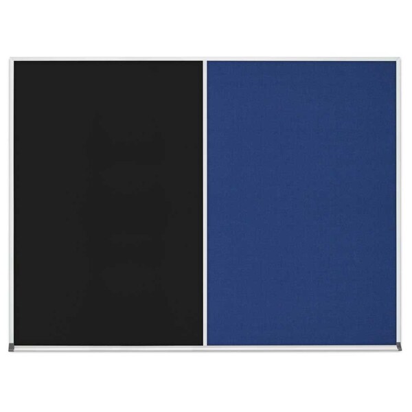 Triple Door Radius Corkboard, 96"x48", Sat, UV7006RC-SATIN-AMETHY